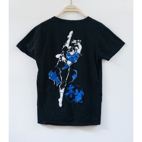Rare Street Fighter x Heroes By Design Chun-Li T-Shirt Black Size S - Picture 1 of 6